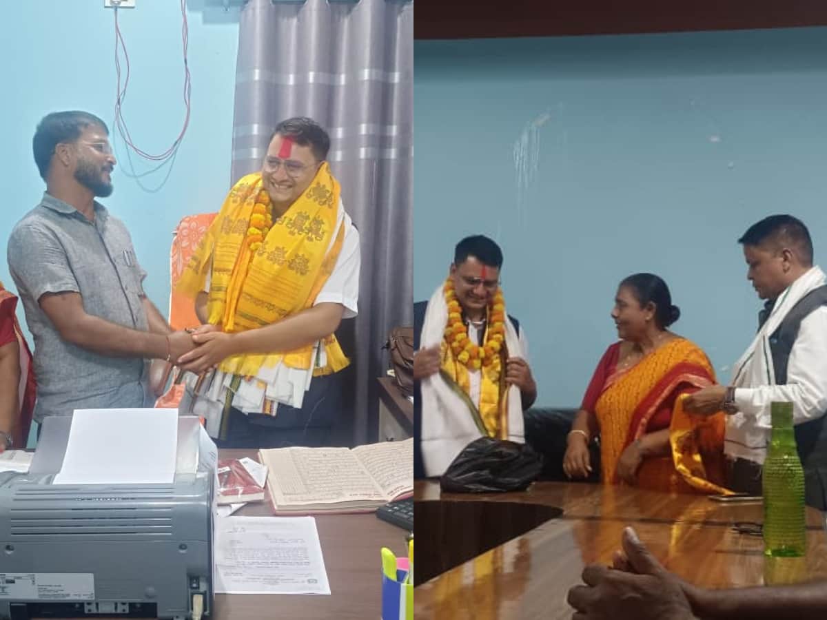 अधिकृत पौडेललाई स्वागत गर्दै गाउँपालिका अध्यक्ष