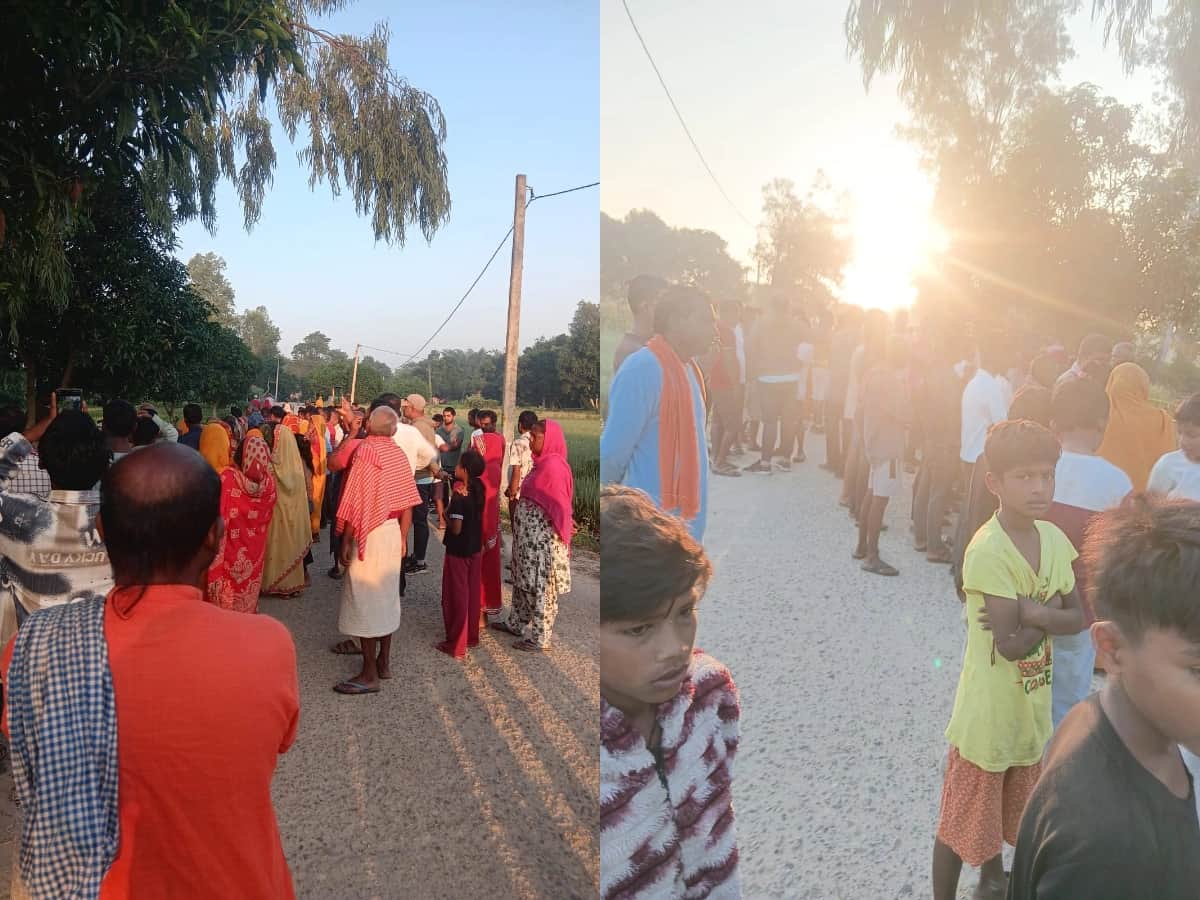 घटनास्थलमा गाउँलेहरुको भीड