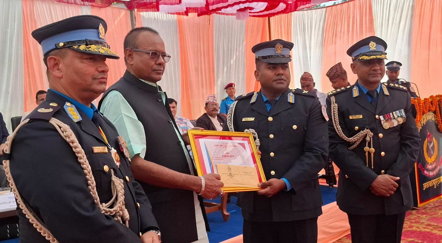 मधेश प्रदेशकै उत्कृष्ट प्रहरी बने जनकपुरका ईन्सपेक्टर साह