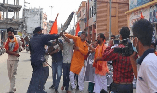 प्रदेश २ लाई तालिबान बनाउन लागेको भन्दै मुख्यमन्त्री गद्दीको पुतला दहन
