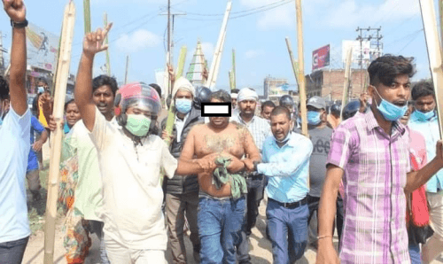 जनकपुर खानेपानीका हाकिमलाई जनमत पार्टीको 'जनकारवाही', कपडा च्यातेर नगर घुमाए