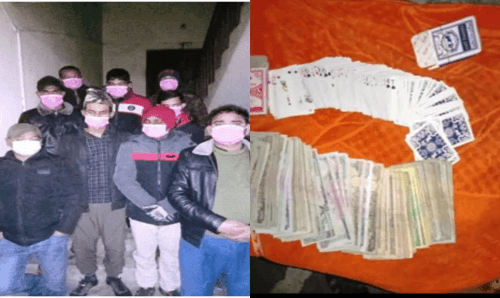 सिरहाः स्कूलमा जुवा खेलिरहेको अवस्थामा ९ जुवाडे पक्राउ