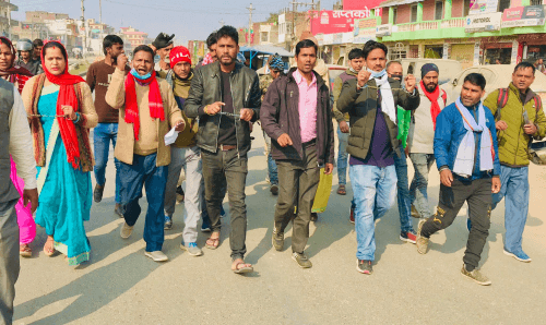 मधेशका किसानहरुको मुक्तिको लागि जँजीर जुलुस