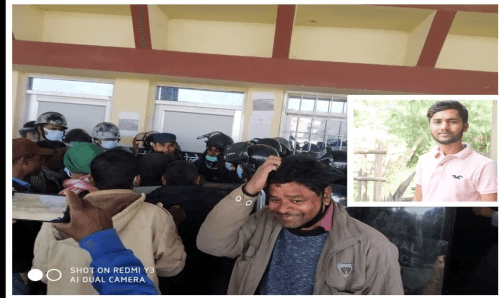 रेल्वे कार्यालयमा लगाएको ताला प्रहरीले फुटायो, भोली फेरी ताला लगाउने चेतावनी