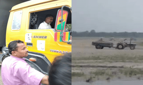 मेयर यादव पुगेपछि कमला नदीमा अवैद्य उत्खनन गर्ने ट्रयाक्टरहरु भागमभाग