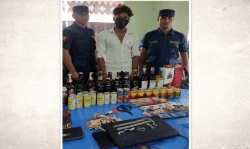जनकपुरको दारु पसलबाट दारु, बियर, रजनीगन्धा चोरी गर्ने युवक पक्राउ