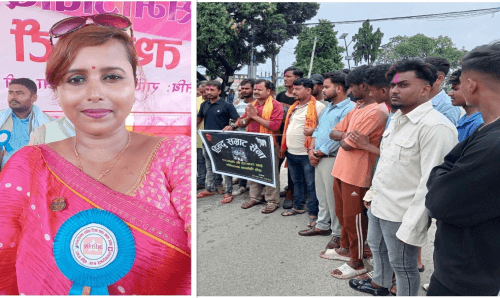 'गाई खानेलाई खान दिनुपर्ने' भन्ने जसपाकी साँसद तत्मा विरुद्ध हिन्दु सम्राट सेनाको प्रदर्शन