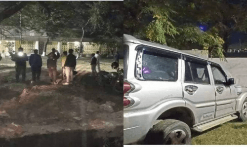 मधेश विश्वविद्यालयको सरकारी गाडी पर्खाल फोडेर सडकमा, चालक फरार