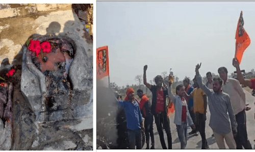 सर्लाहीको मलँगवास्थित राजदेवी मन्दिरसहित विभिन्न मन्दिरमा तोडफोड, हिन्दु सम्राट सेनाले गरे रोड जाम