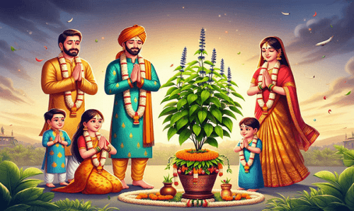 हिन्दु धर्मावलम्बीहरुले आज तुलसी विवाह मनाउँदै