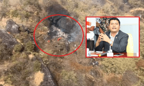 हेलिकप्टर दुर्घटनामा परी नेपालका पर्यटनमन्त्री रबिन्द्र अधिकारी सहित ६ जनाकै मृत्यू !