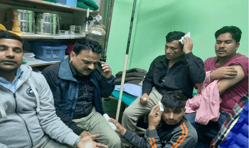 नेविसंघका नेता कार्यकर्ता उपर लाठीचार्ज !