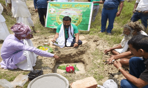 कमला नदी किनारको रामघाटमा 'धर्मशाला' बन्दै