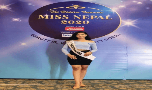 मधेशकी Shandhya Sharma जितिन 'मिस नेपाल इन्टरनेश्नल' को उपाधी