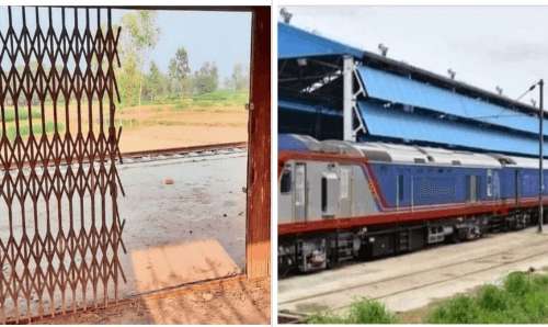 रेल नचल्दै परवाहा स्टेशनमा ग्रील काटेर पँखा, टायल्स देखि लिएर झ्यालसम्म चोरी
