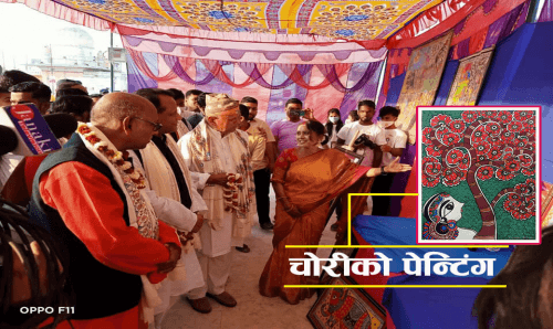 सुनैना ठाकुरको गोरख धन्दाः अरुको पेन्टिँग चोरेर आफ्नो नामले मन्दिरमा प्रदर्शन