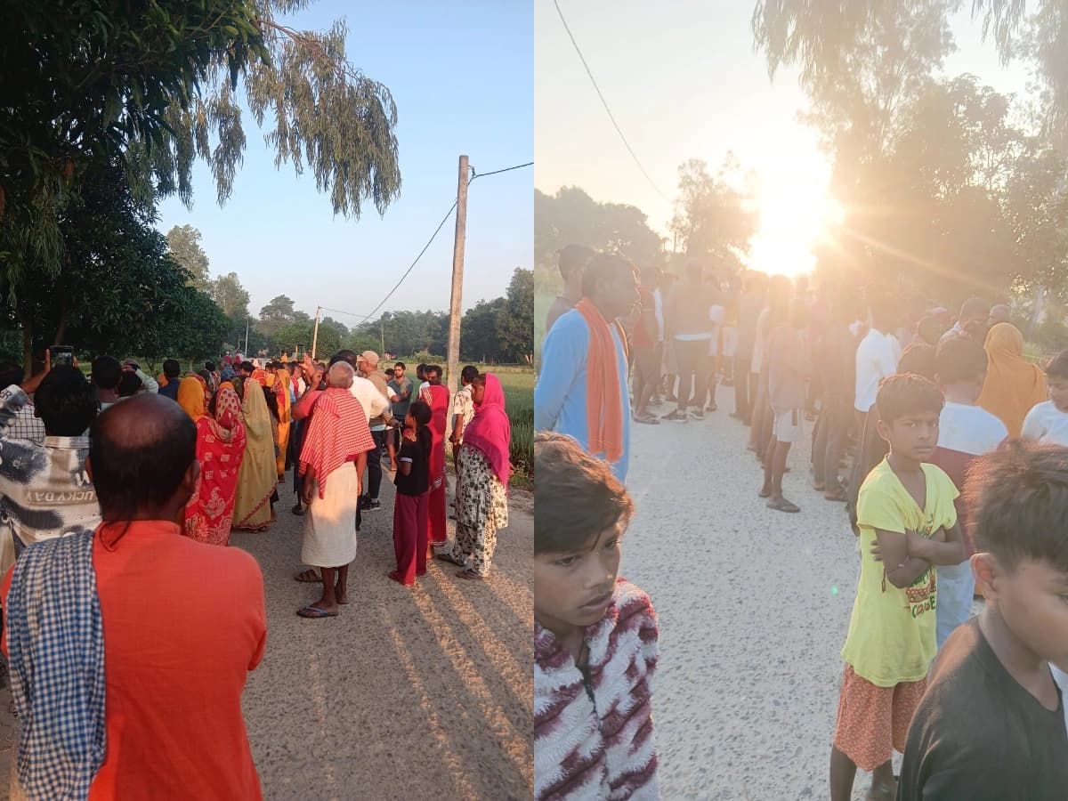 घटनास्थलमा गाउँलेहरुको भीड