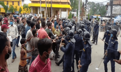 जनकपुरः ओली समूह र विद्यार्थी सँगठनबीच झण्डै झडप