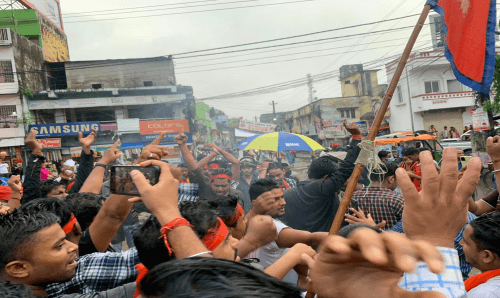 बँगलादेशका ईस्लामिक जिहादी विरुद्ध वीरगँजमा विश्व हिन्दु परिषदको प्रदर्शन