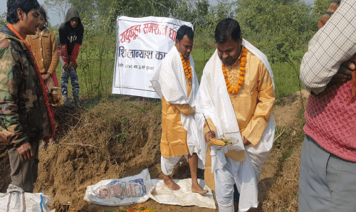 शहिदनगरको यदुकूहामा स्वर्गद्धारी निर्माण हुँदै