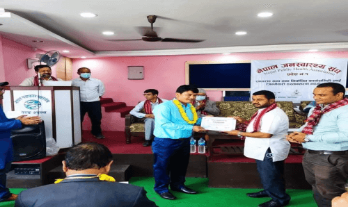नेपाल जनस्वास्थ्य संघ प्रदेश १ को अध्यक्षमा प्रसाई