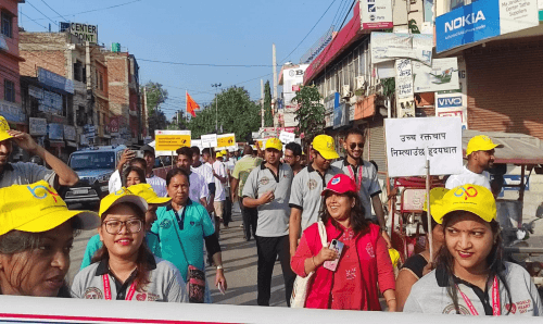मुटु दिवसको अवसरमा गंगालालको पुर्वाधार निर्माणका निम्ति प्रभातफेरी