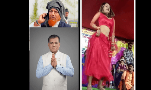 ओरकेष्ट्रा नचाएर भीड जम्मा पार्दै एमाले–जसपाका नेता जालिम मियाँ र कलवार