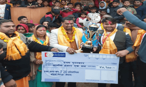 नरहा नगरकप क्रिकेटमा नरहाकै टिमले मारे बाजी