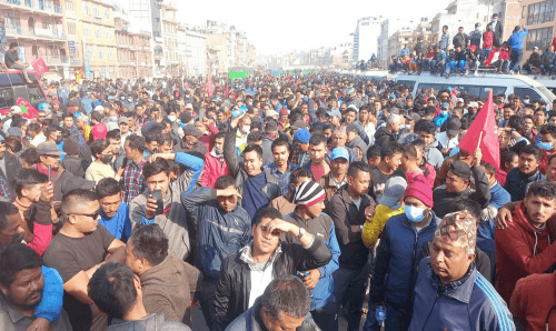 भोली काठमान्डौँमा यातायात बन्दको घोषणा