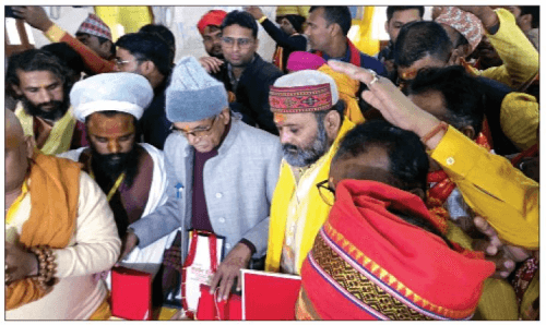 जनकपुरबाट पठाईएको भार अयोध्याको राम मन्दिर ट्रष्टलाई हस्तान्तरण