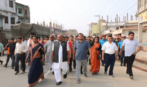 गणतन्त्र दिवसको अवसरमा जनकपुरधाममा प्रभातफेरी, मन्त्रीदेखि मुख्यमन्त्रीसम्म सडकमा