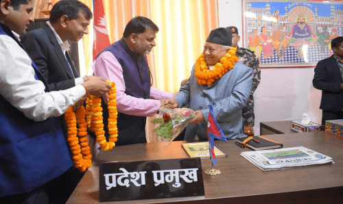 प्रदेश २ का प्रदेश प्रमुख परियारले सम्हाले पदभार