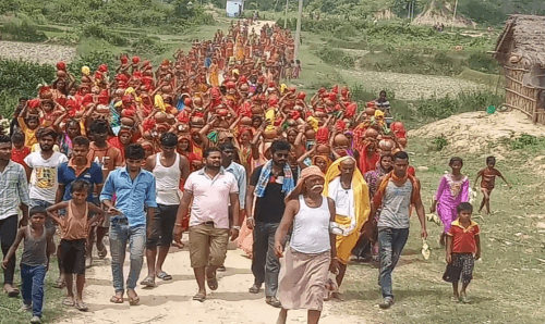 विश्व कोरोना मुक्तिका लागि विशाल कलश यात्रासहित अष्टयाम