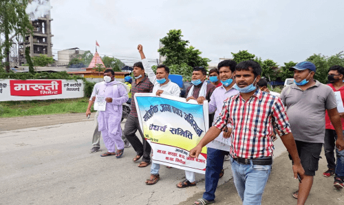 मारुती प्रकरण : संघर्ष समितिद्धारा ज्ञापनपत्र, सिडिओ कणेल एक्सनमा