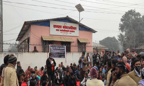 कमला नगरपालिकामा हिसाबकिताब माग गर्दै जसपाको धर्ना